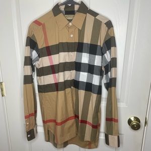 Burberry mens button up shirt